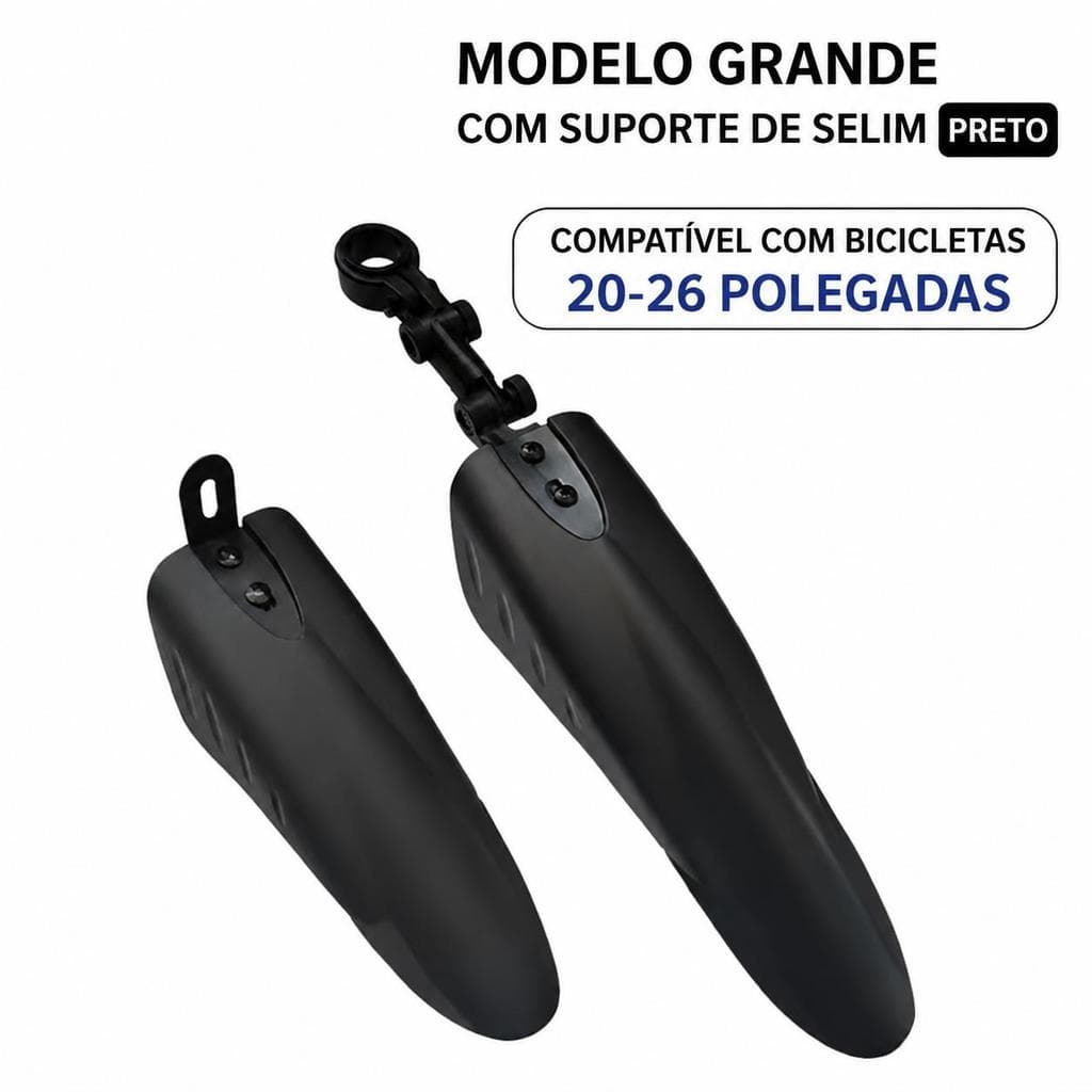 Paralama Universal para Bicicleta Aro 20 a 26 Proteção Anti Lama e Água
