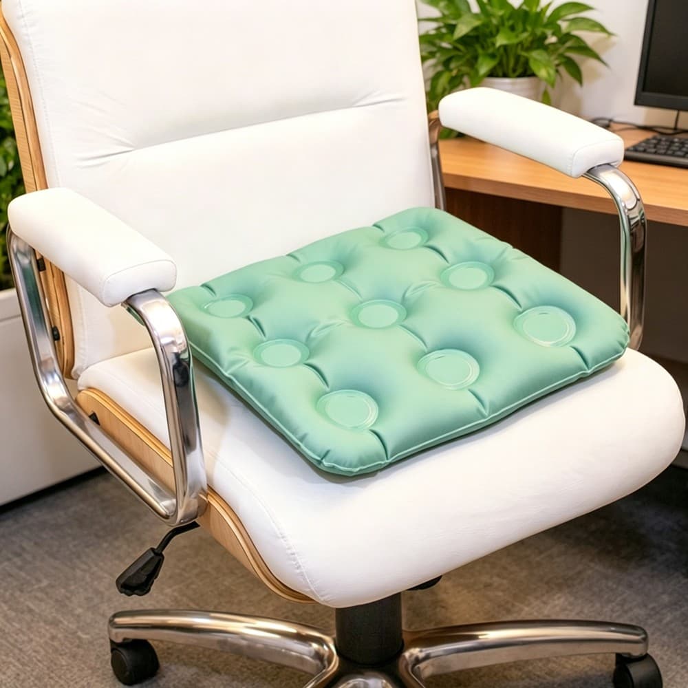 Almofada Ortopédica Antiescaras Caixa de Ovo Quadrada Inflável Água ou Ar Conforto Ergonômico