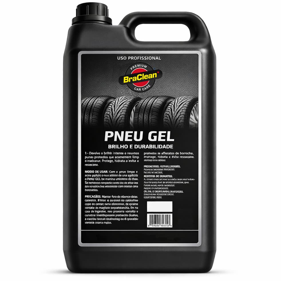 Pneu Pretinho Gel Renovador 5L Hidrata Borracha Evita Ressecamento Protege Do Sol Automotivo Brilho