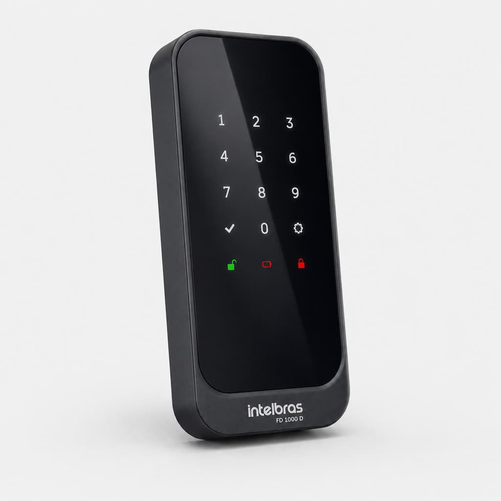 Fechadura Digital Intelbras FD 1000 D de Sobrepor com Senha para Portas Pivotantes e de Giro