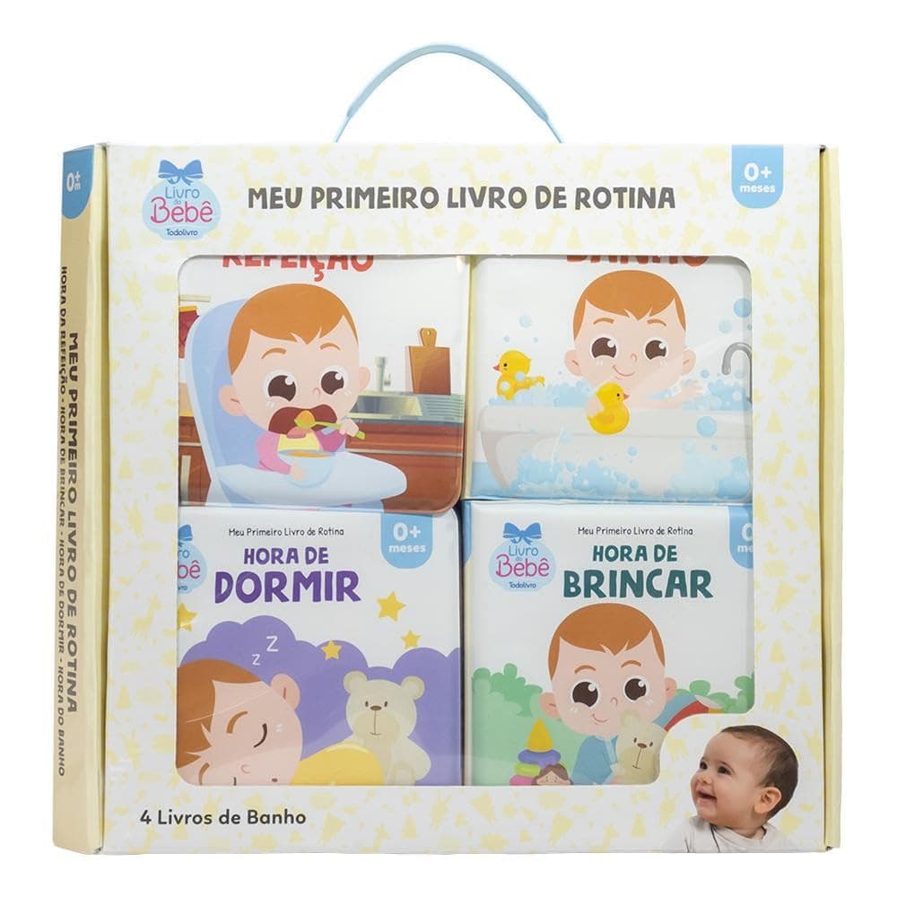 Meu Primeiro Livro De Rotina - Box C/4 Livros De Banho