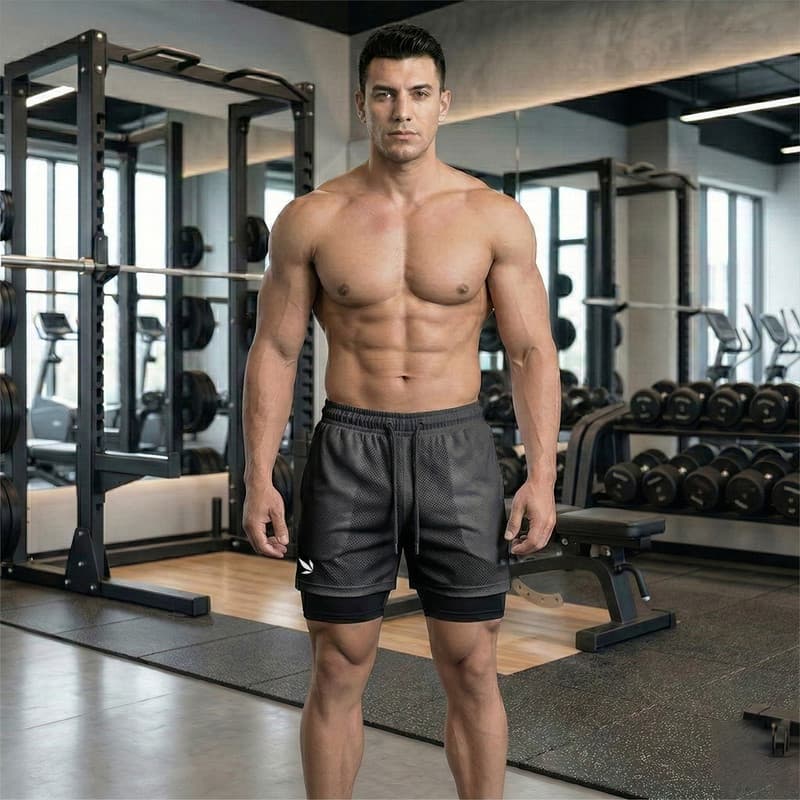 Bermudão Masculino Treino Duplo Dry Fit Com Bolso Interno Pra Celular Academia Corrida Aproveite