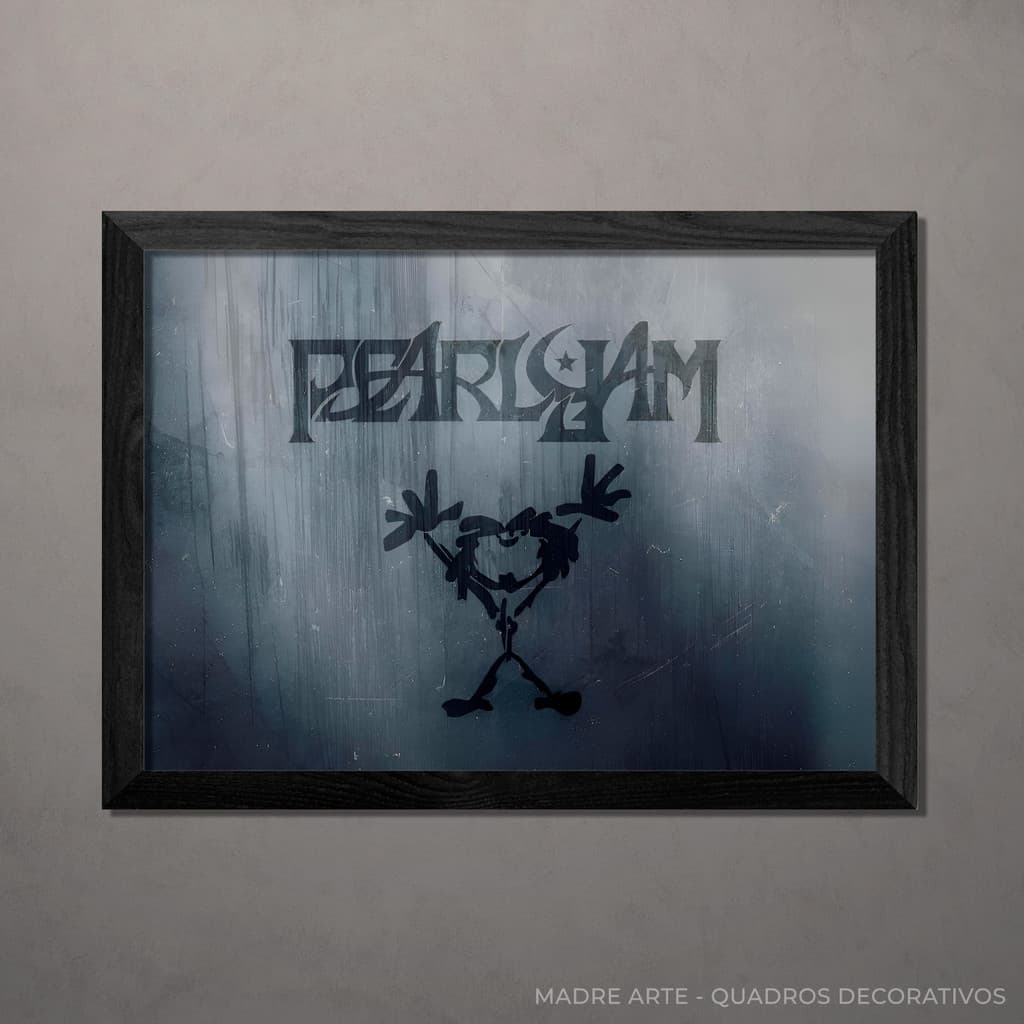 Quadro Decorativo Pearl Jam Mod2 A4 Com Vidro