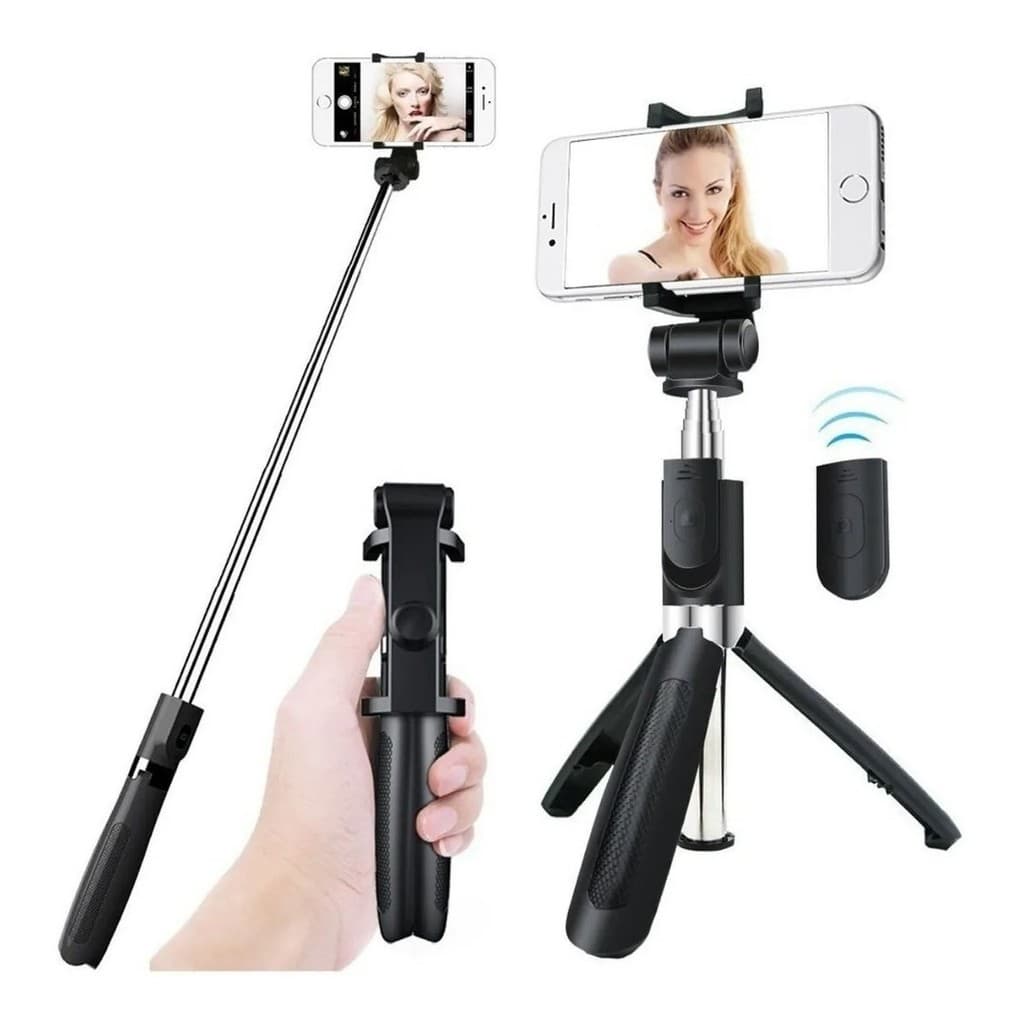 Bastão Tripé Bluetooth Mini 360º - Selfie Stick 3 em 1 para Celular