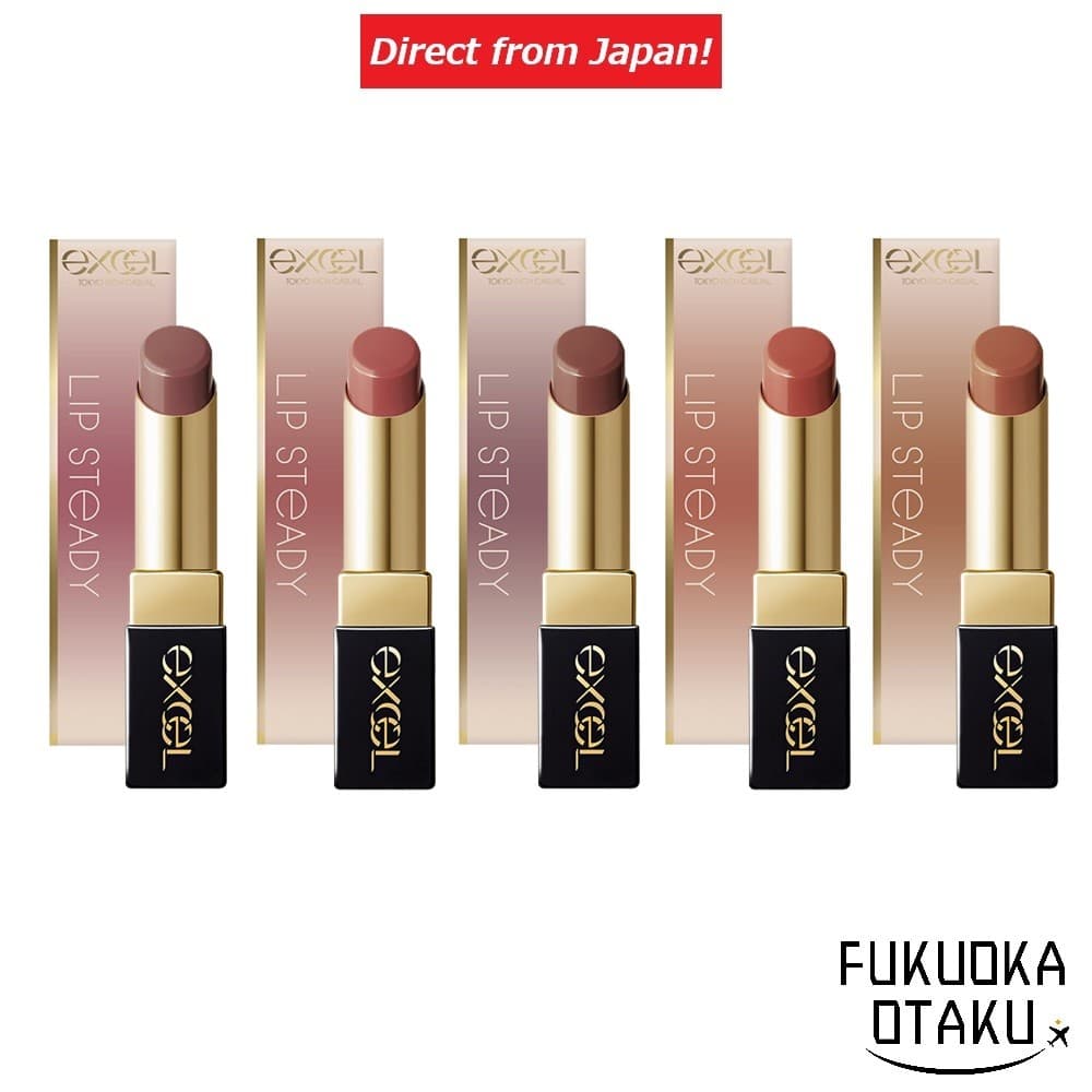 excel LIP STEADY Batom Sérum Cor Translúcida Efeito Volumoso Brilho Intenso Made in Japan【Direto do Japão】