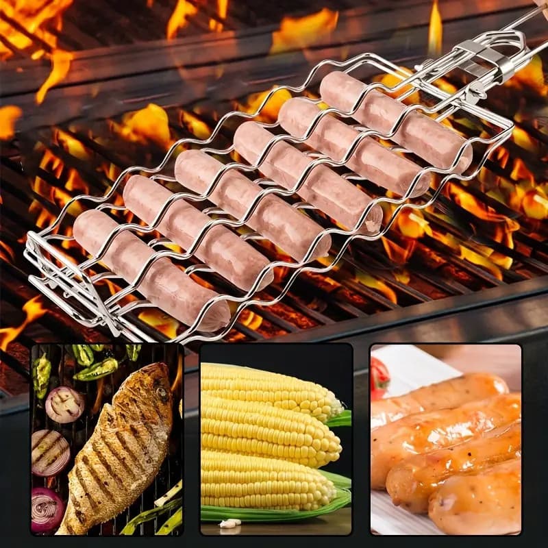 Pinças de Churrasco Ao Ar Livre Destacáveis de Aço Inoxidável Para Churrasco de Acampamento Vendido(s) - Variação: