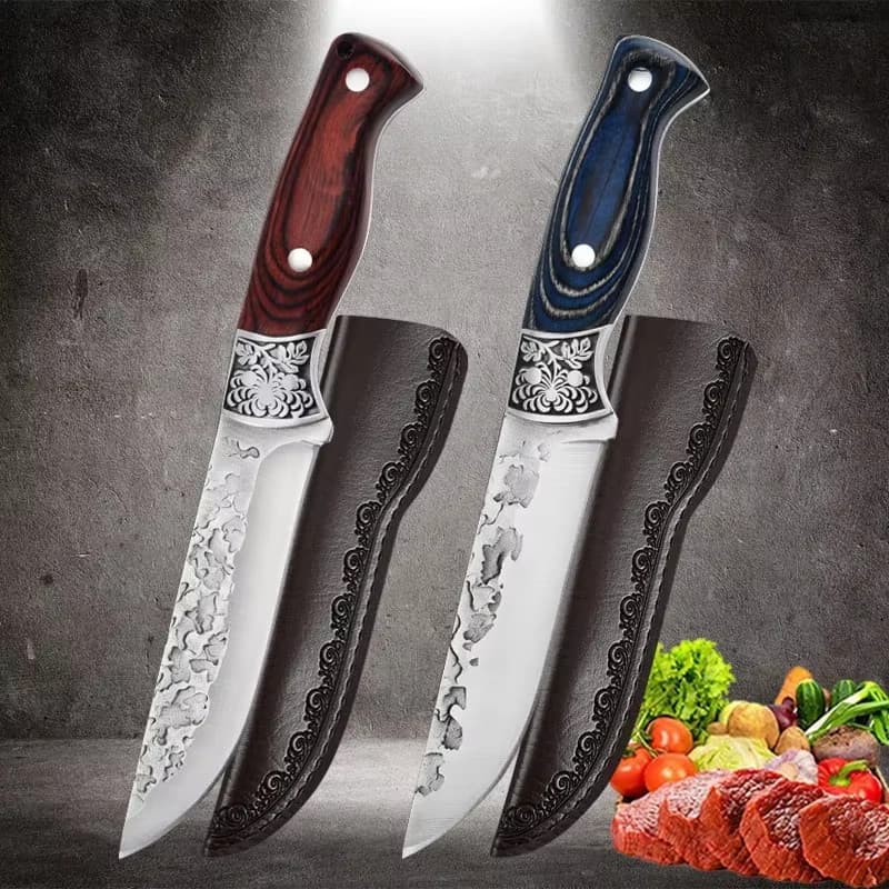 Faca de Desossa Forjada Aco Inoxidavel para Corte de Carne Bovina Suina Ovina Uso Domestico e Profissional Vendido(s)