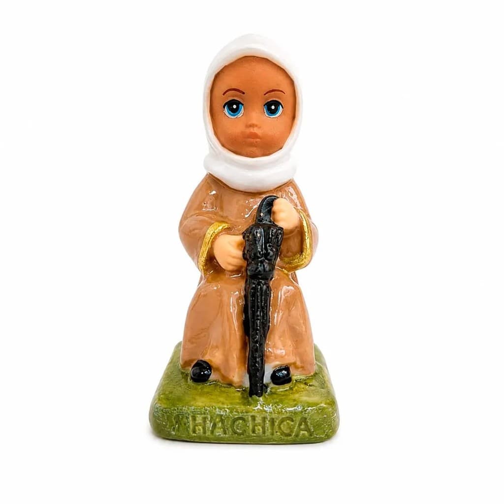 Imagem de Nhá Chica Sentada Infantil Criança de Resina 8 cm Arte Sacra Religiosa Católica Bebê Baby