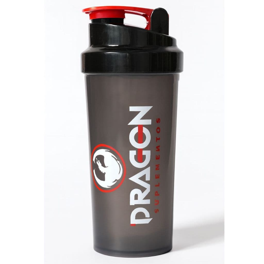 Coqueteleira Academia Shake Dragon Suplementos 600ml Preta