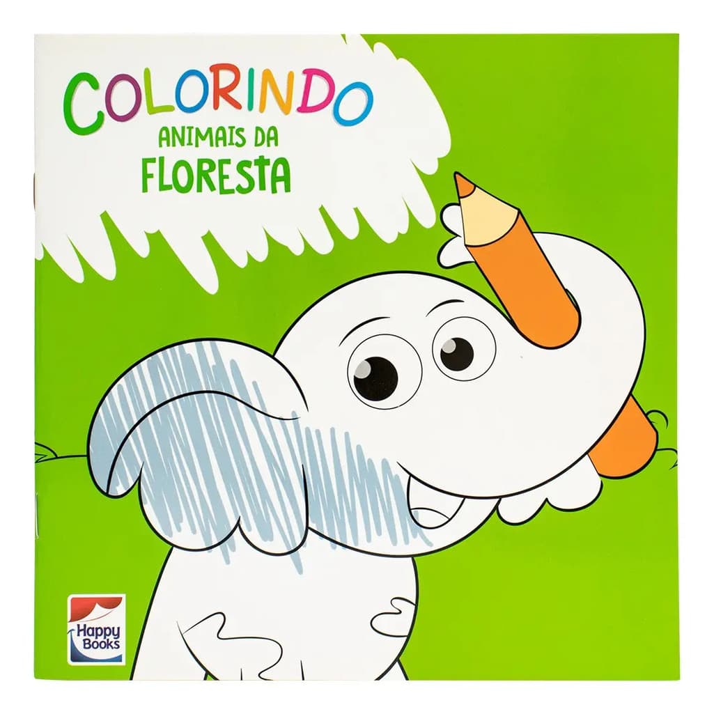 LIVRO COLORINDO ANIMAIS: ANIMAIS DA FLORESTA INFANTIL