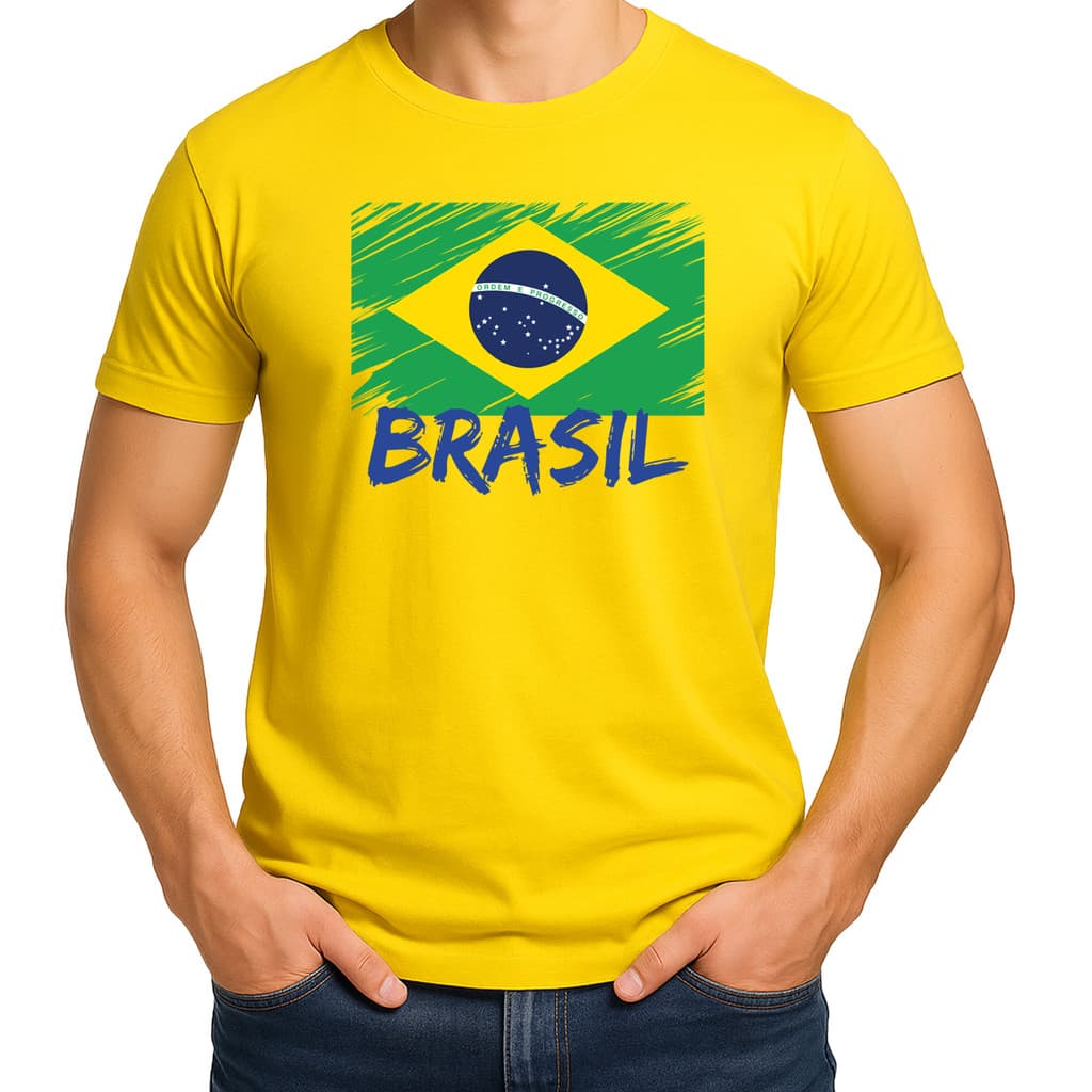 Camiseta Camisa Blusa Feminina Masculina Unissex 100% Algodão do Brasil para Copa md6