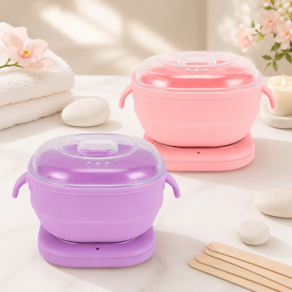 Derretedor de Cera Silicone Bivolt Portátil Fácil de Limpar Para Depilação Corporal