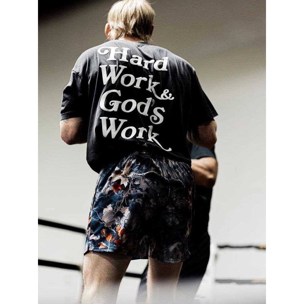Camiseta Oversized Hard Work & God's Work Camisa Unissex 100% Algodão Premium