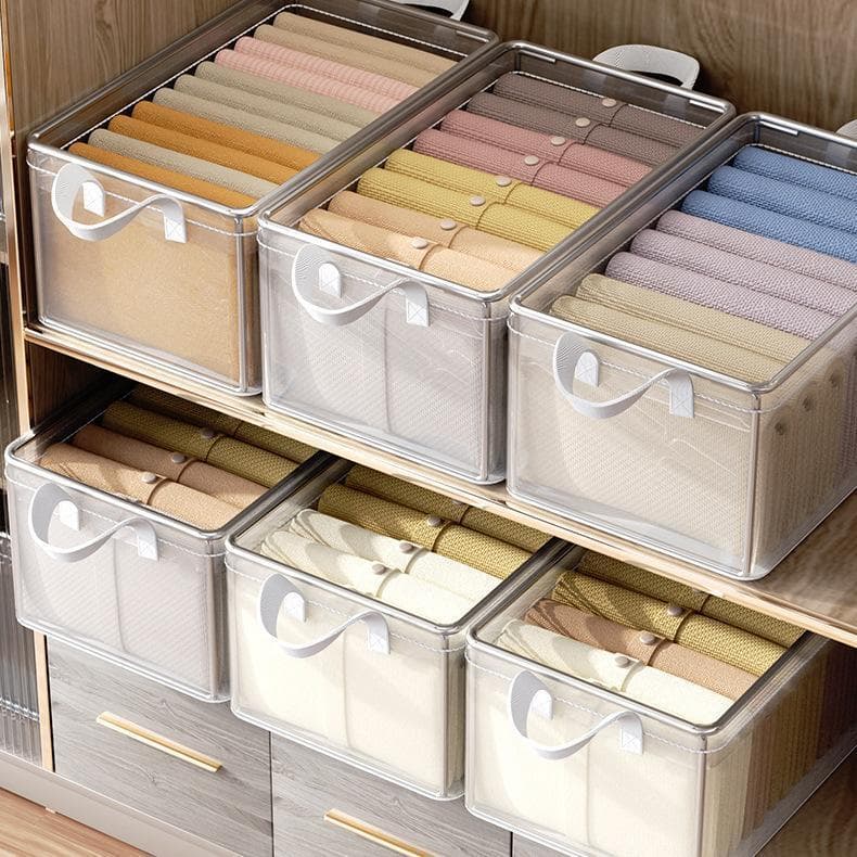 Kit 1/2/3 Caixa Organizadora Dobrável Roupas e Gavetas Organizadas Multiuso Com Feita em PVC Resistente E Ecológico Vend