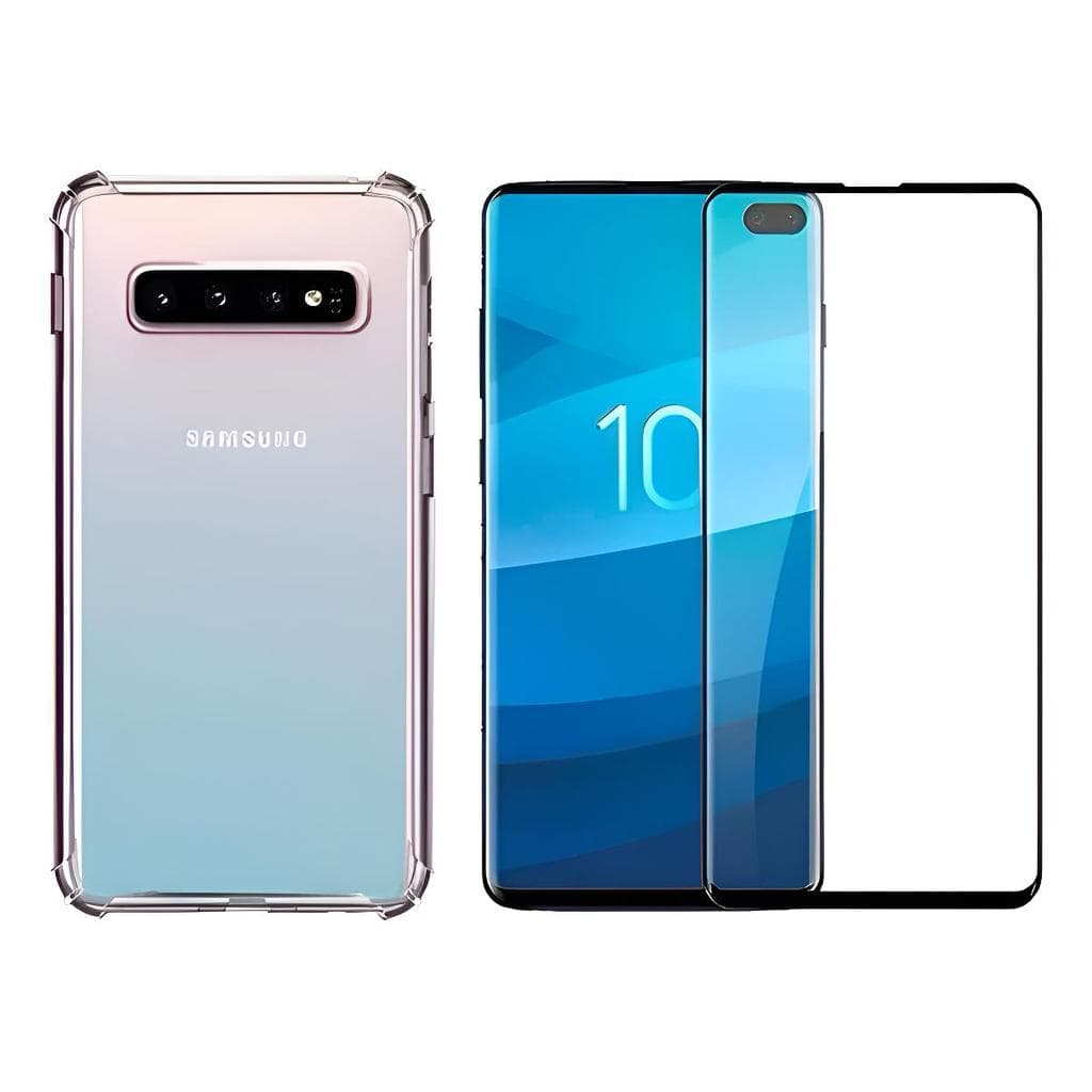 Capinha Capa Anti Queda Para Galaxy S10 Plus + Pelicula 3d