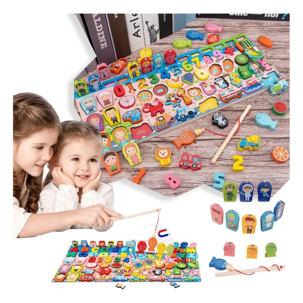Quebra Cabeça Montessori Magnético Infantil 64/88 Peças