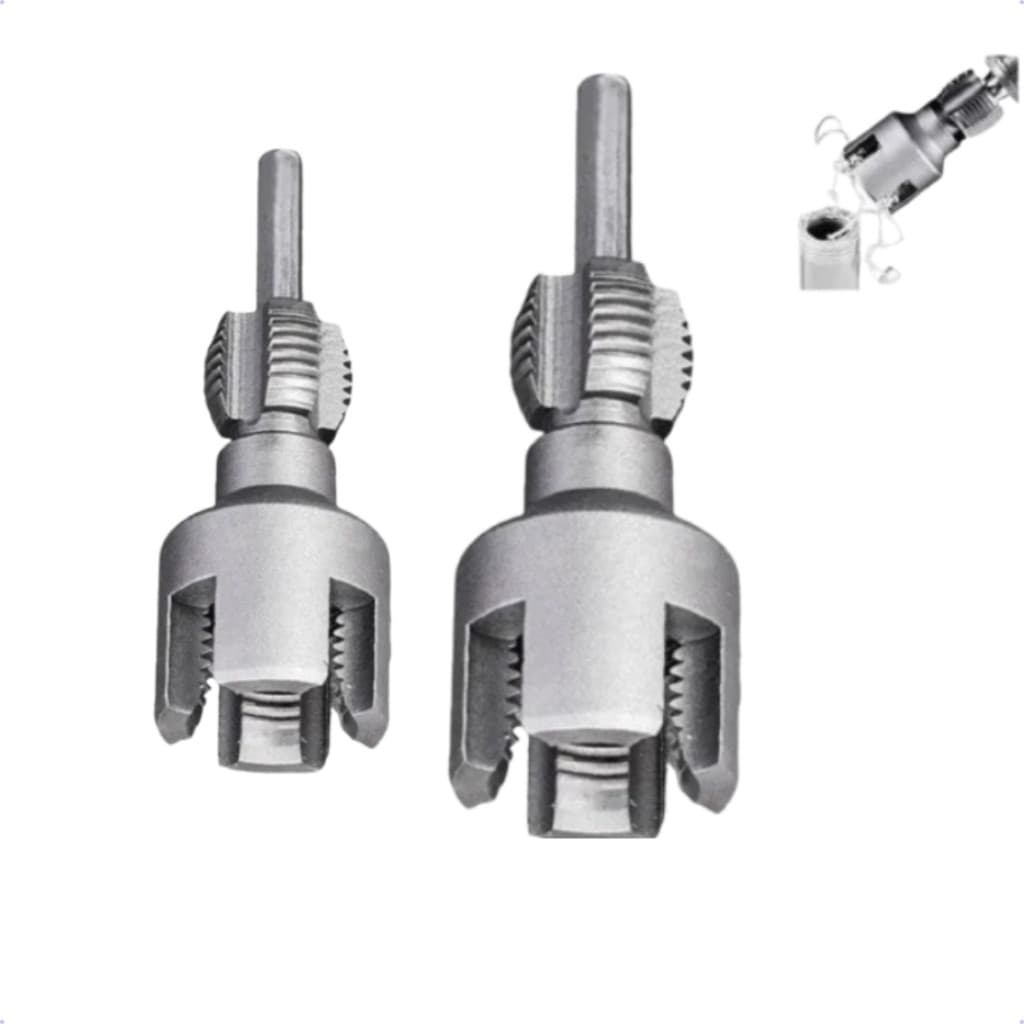 Kit Abridor de Rosca Interno Externo Tubo Cano Água 1/2 e 3/4