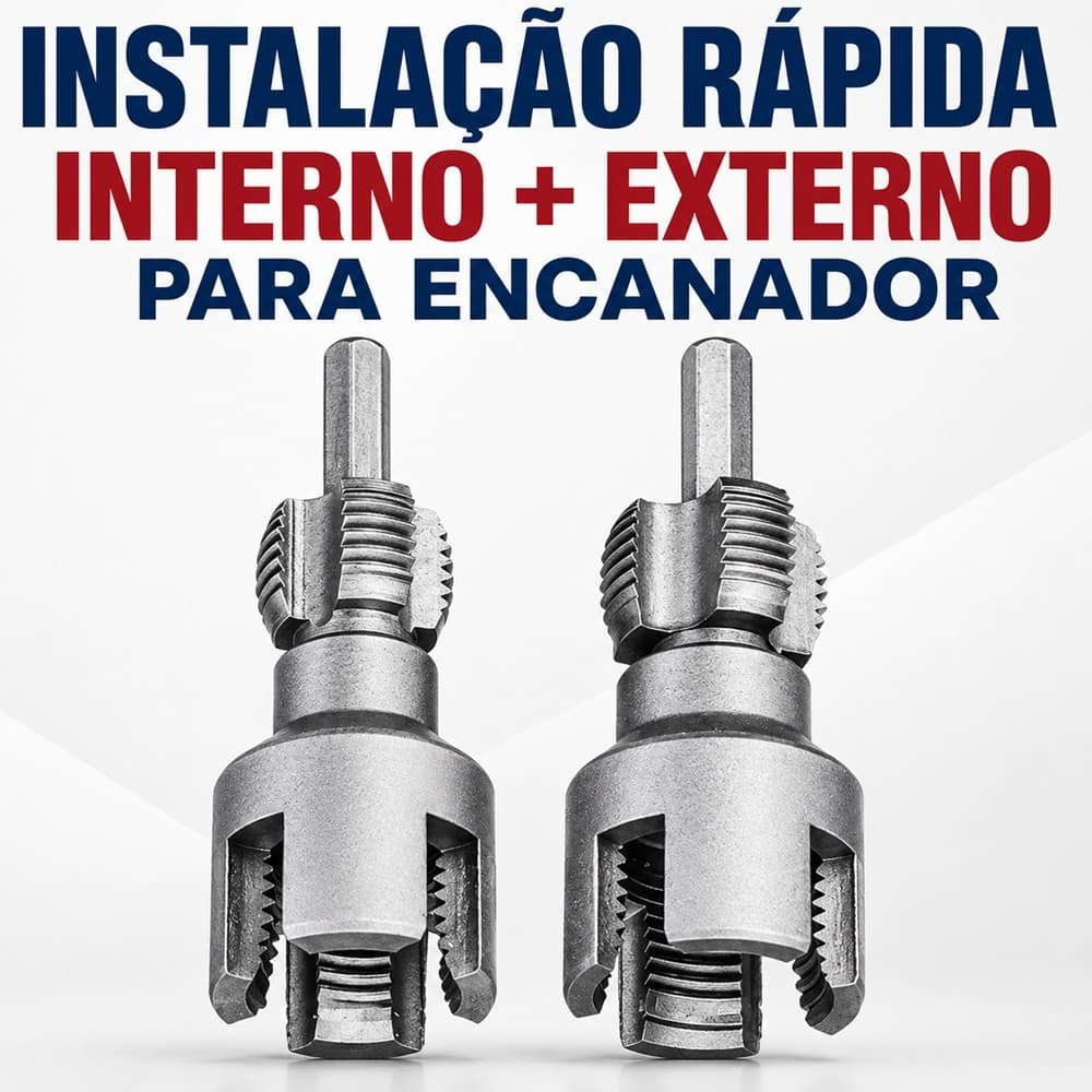 Ferramenta Abridor de Rosca Interna Externa para Cano 1/2 3/4 Kit Profissional