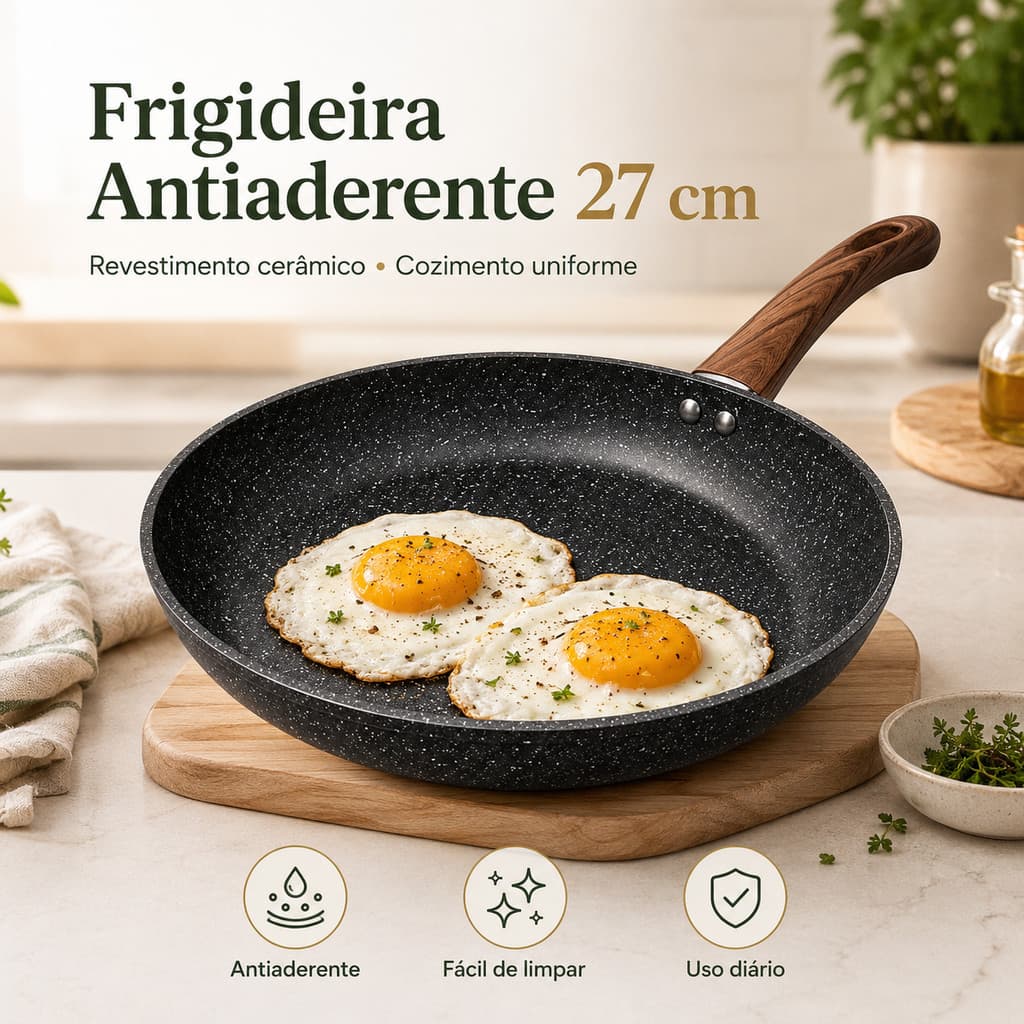 Frigideira de Cerâmica, Frigideira Antiaderente Para Indução, Frigideira de Cerâmica Para Ovos