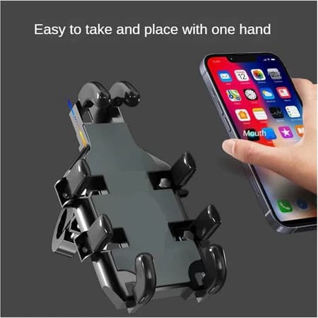 Suporte para celular à prova de choque - adequado para motocicletas, bicicletas e veículos elétricos, 360° Rotativo gira