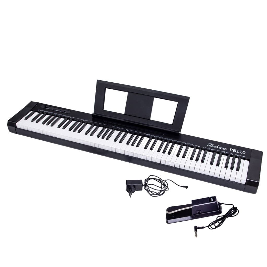 Piano Digital Bulara PB110 88 Teclas Semi-pesadas - Preto-Instrumento