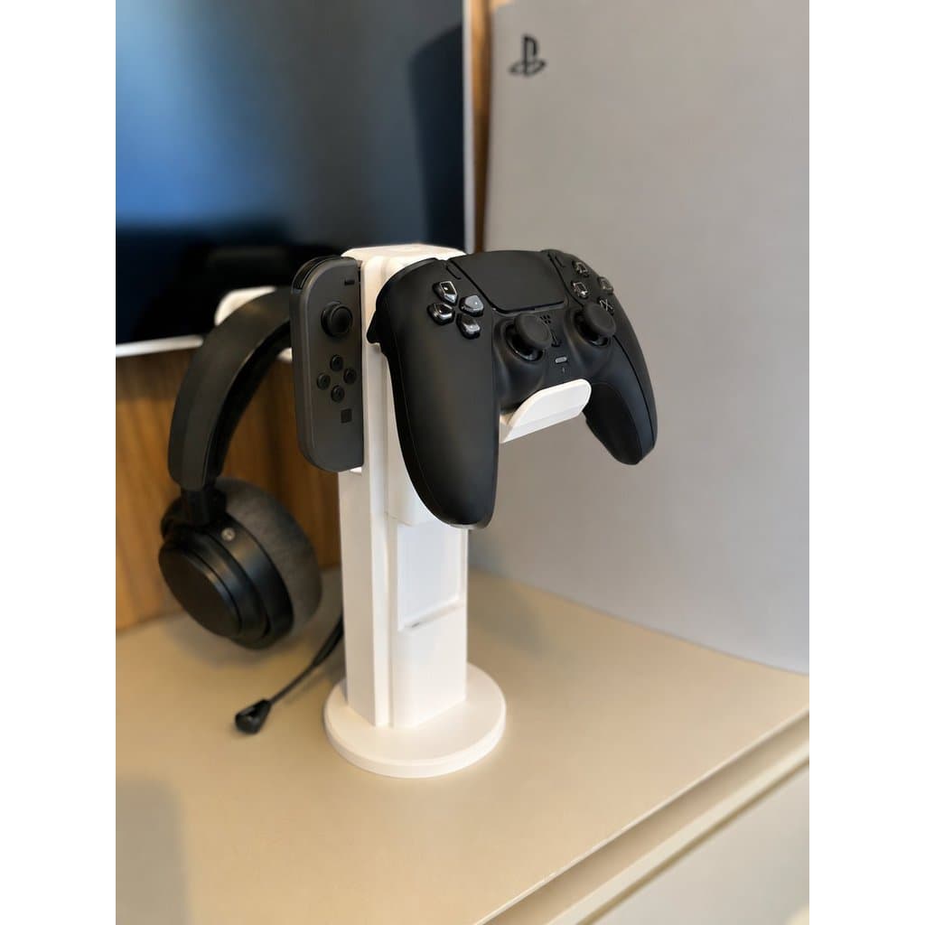Suporte Universal Headset Controle PS5 Nintendo Switch Organizador Mesa Gamer Multi 3 em 1