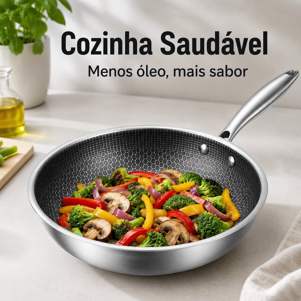 Frigideira Profissional Antiaderente 26cm com Tecnologia Colmeia