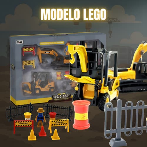 Kit Construção de Brinquedo Infantil Blocos Obra Presente