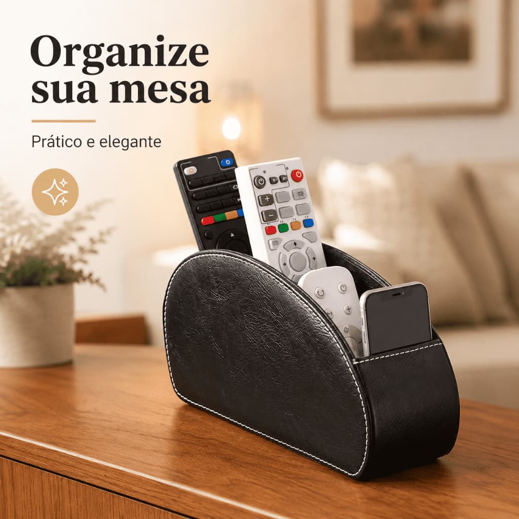 Suporte De Porta 5 Controles Remoto Celular Ar E Tv Preto Avaliação da loja - Variação:
