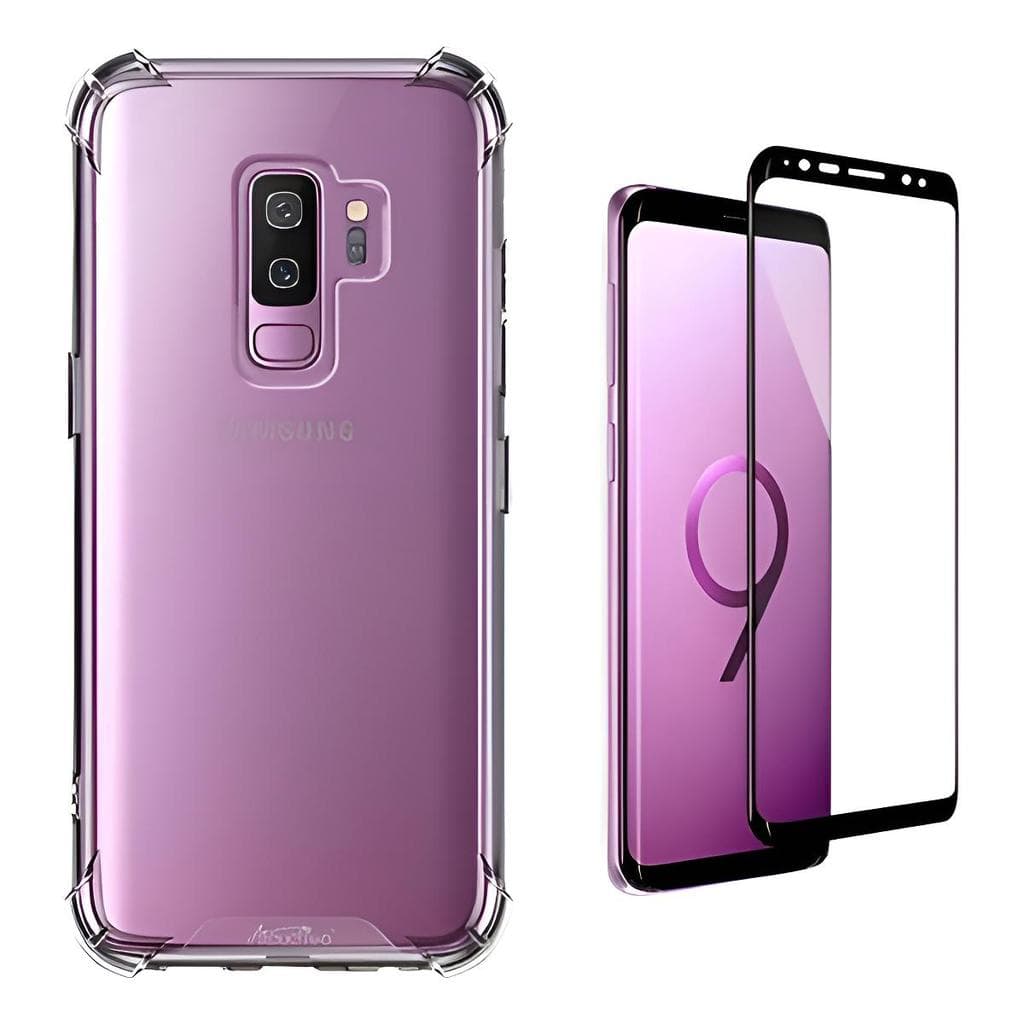 Kit Capa Capinha Transparente + Pelicula Para Galaxy S9 Plus