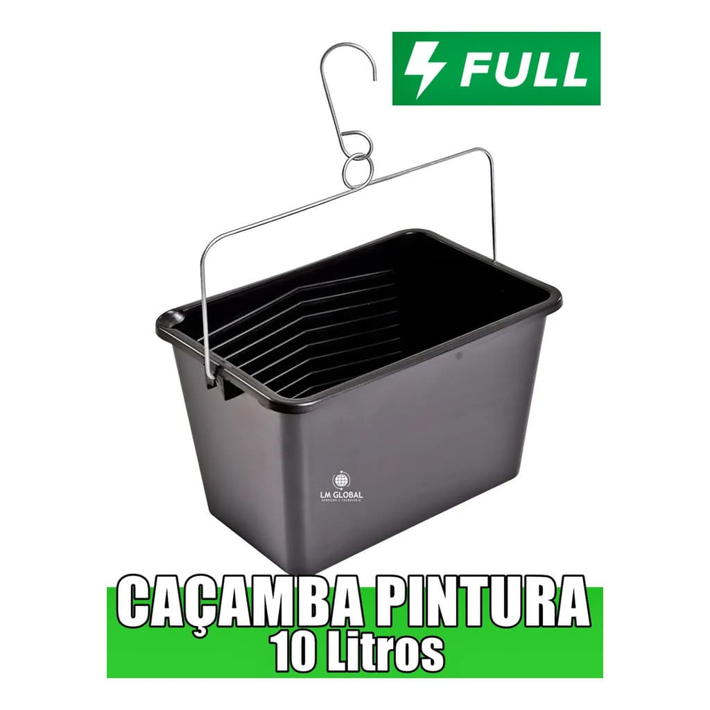 🎨 Balde Pintura 10L Plástico Reforçado c/ Alça | Para Tinta Massa e Argamassa