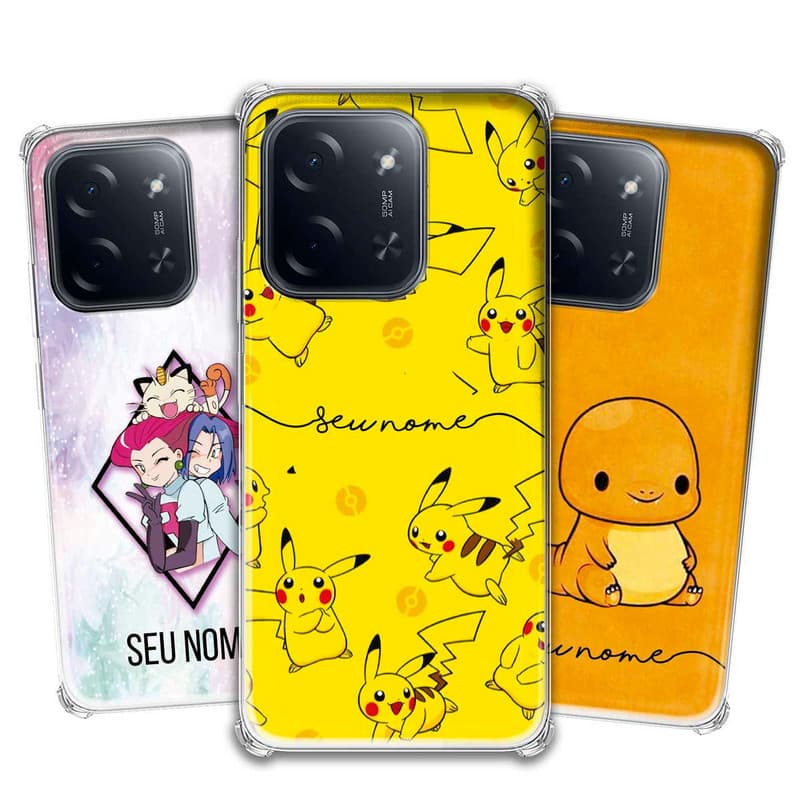 Capa Capinha - Xiaomi Poco C85 - Monstros de Bolso Pocket Anime Treinadores Personalizada Nome