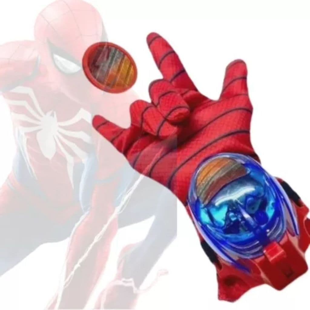 Luva Lança Disco Homem Aranha Infantil Criança