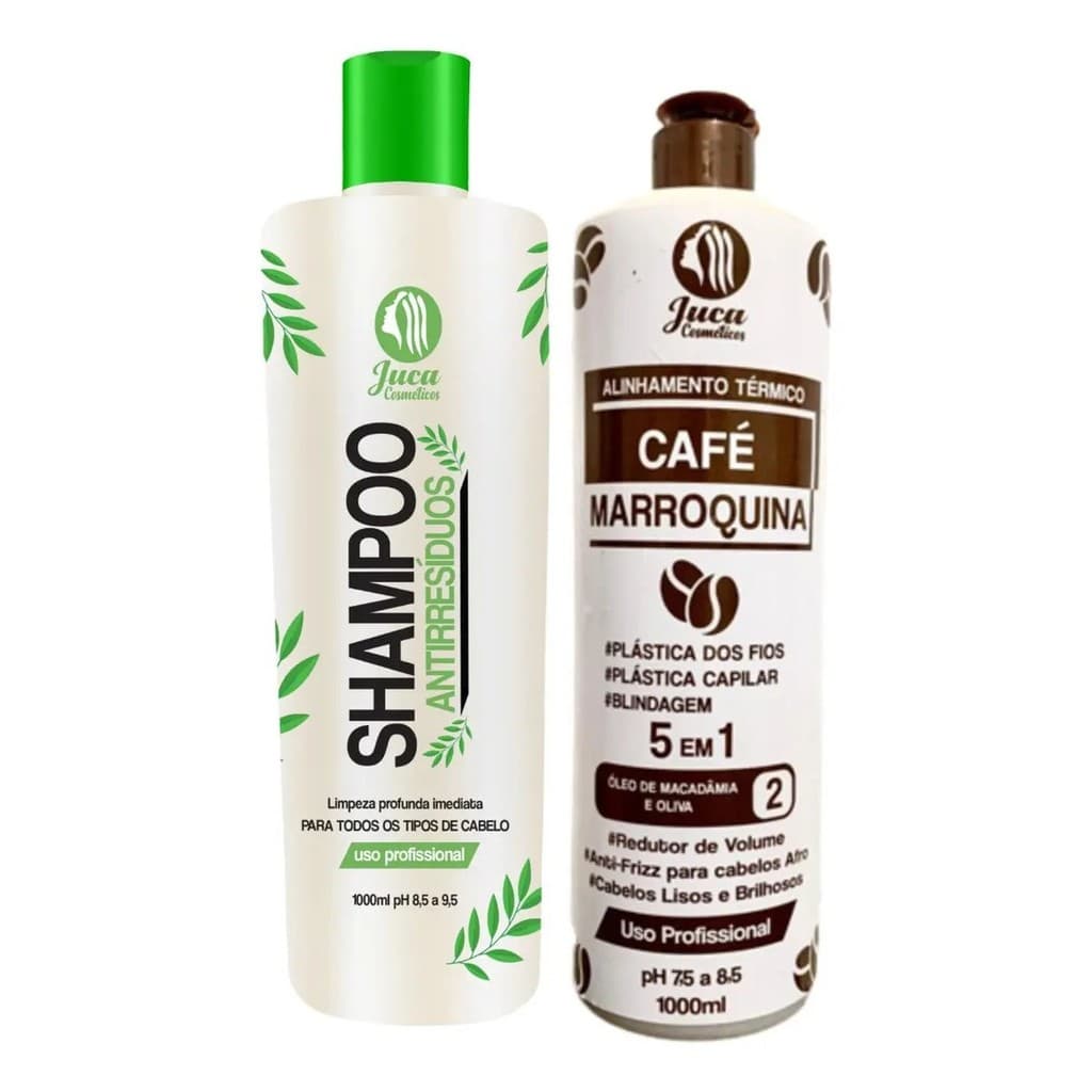 Progressiva Coffe Marroquina 1l E Shampoo 1L Juca Cosméticos