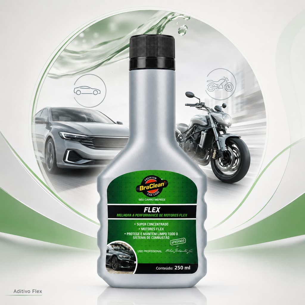 Aditivo Para Honda XRE 190 Flex BraClean 250ml Uso Veicular Sistema De Alimentação Via Tanque