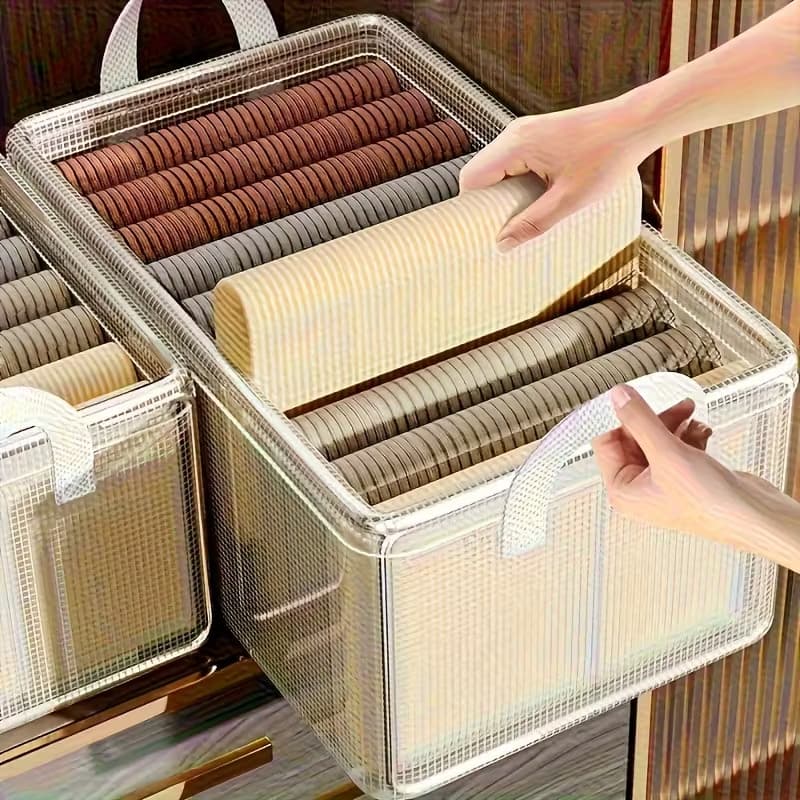 Kit 1/2/3 Caixa Organizadora Dobrável Roupas e Gavetas Organizadas Multiuso Com Feita em PVC Resistente E Ecológico Vend