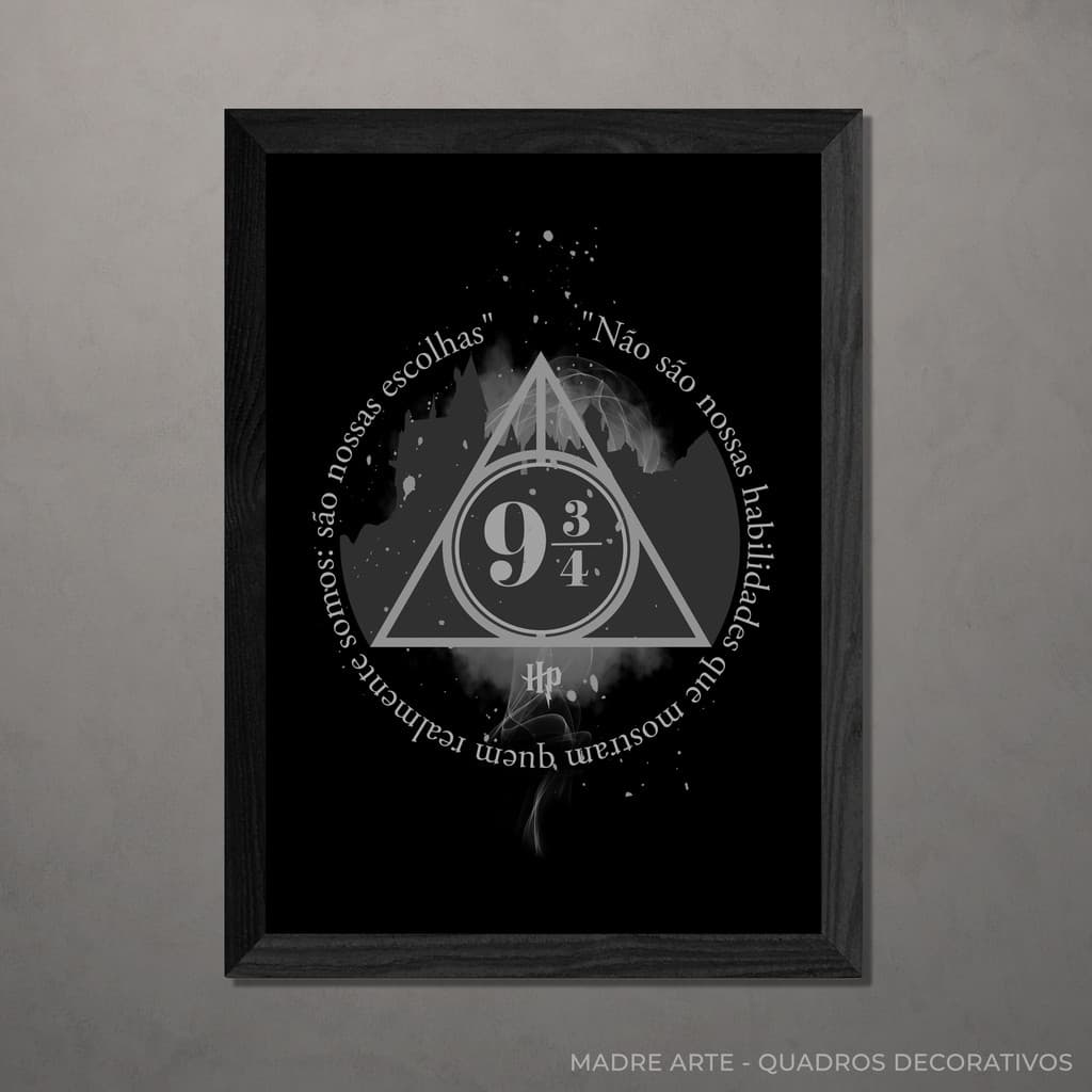 Quadro Decorativo Harry Potter - MOD 2 A4 Com Vidro