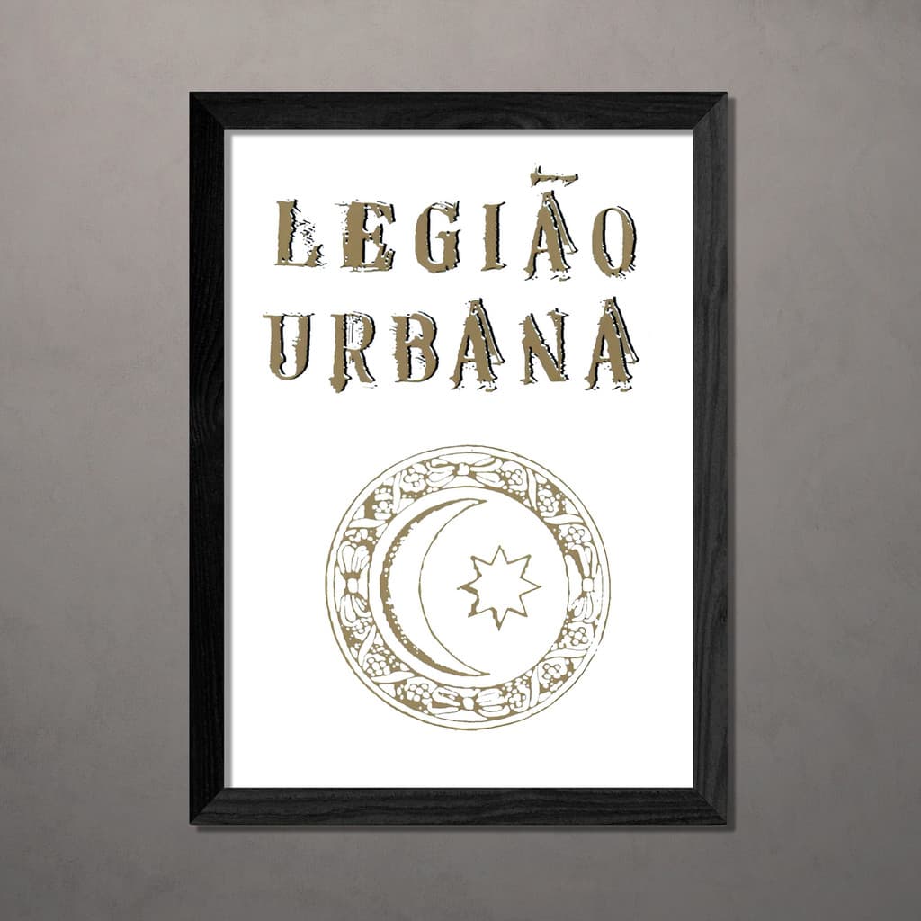 Quadro Decorativo Legião Urbana A4 Com Vidro