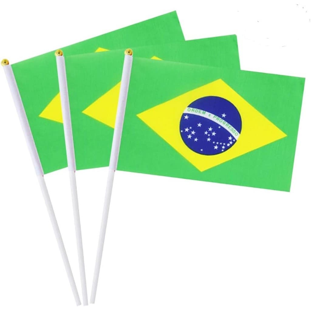 Bandeira do Brasil Dupla Face com Mastro - Resistente e Ideal para Eventos