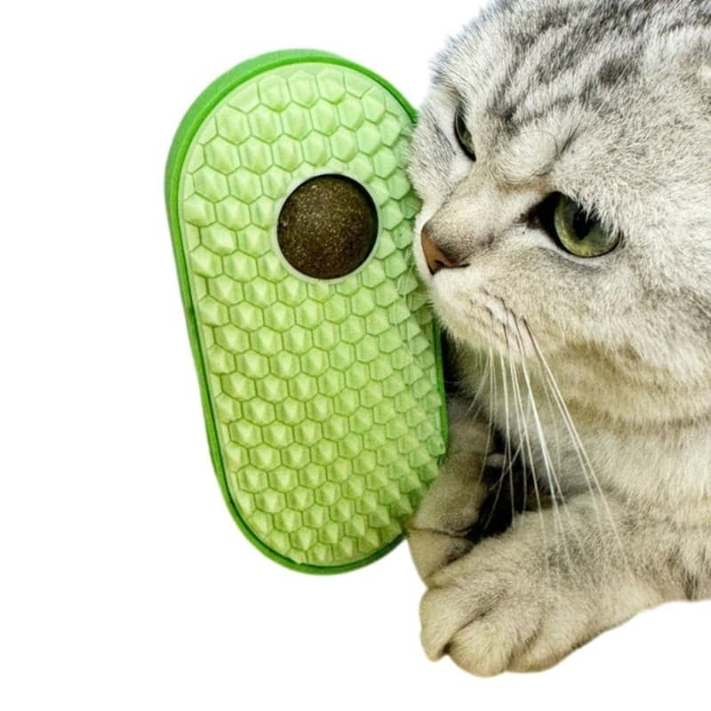 Brinquedo Para Gatos Escova de Parede Massageadora com Catnip Escovar o pelo entretenimento Vendido(s) - Variação: