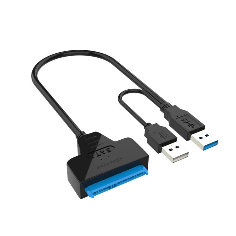 Interface dupla USB 3.0 SATA + cabo de conversão adaptador de disco rígido USB 2.0 12V 2A Avaliação da loja - Variação: