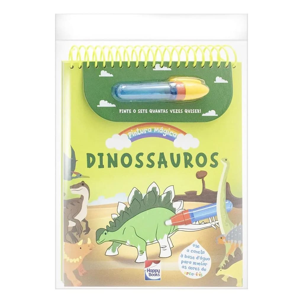 LIVRO PINTURA MAGICA: DINOSSAUROS INFANTIL