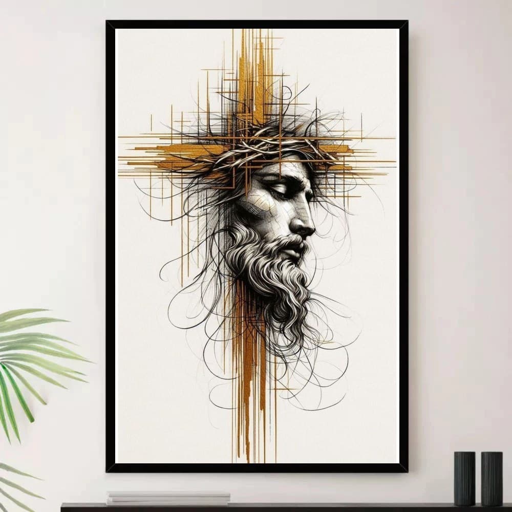 Quadro Placa Decorativa Arte Minimalista Neutra Design Moderno em Branco e Marrom