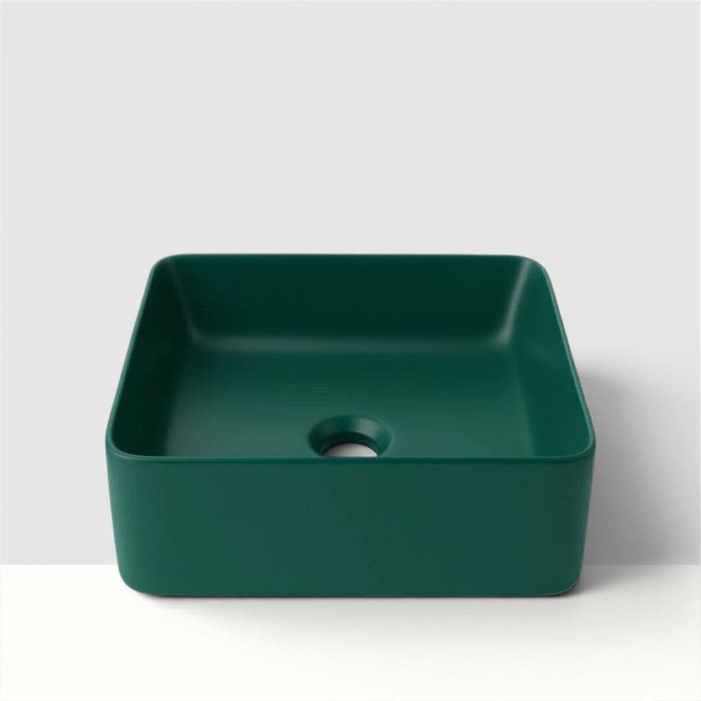 Cuba Banheiro Quadrada Slim 36x36 Sobrepor - Verde