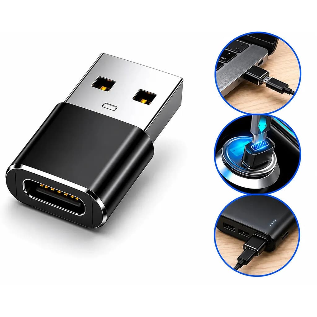 Adaptador USB-A Macho para USB-C Fêmea OTG USB 3.0 Allump Alta Velocidade