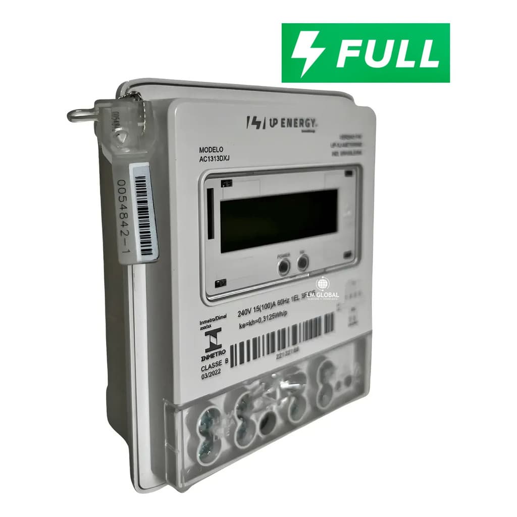 Medidor Bifásico UP Energy 2 Fases Sem Neutro 220v (Fase + Fase) Inmetro 🔆