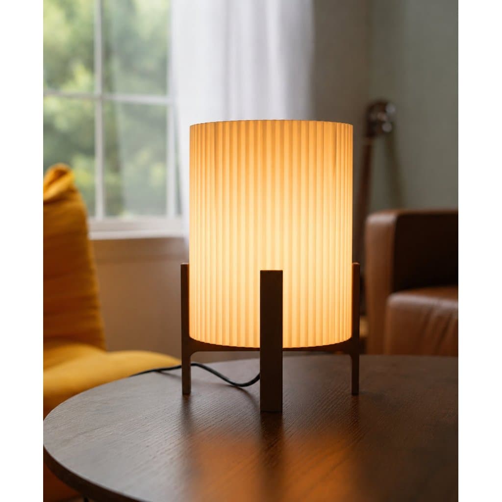 Luminária Abajur de Mesa Moderno Design Plissado Soquete E26/E27