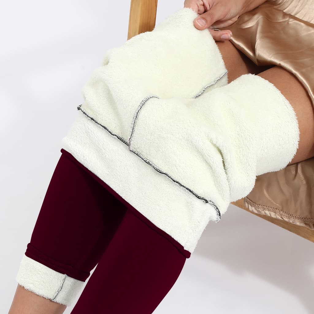 Mulheres inverno mais veludo estiramento leggings cintura alta leggings quentes feminino casual gros
