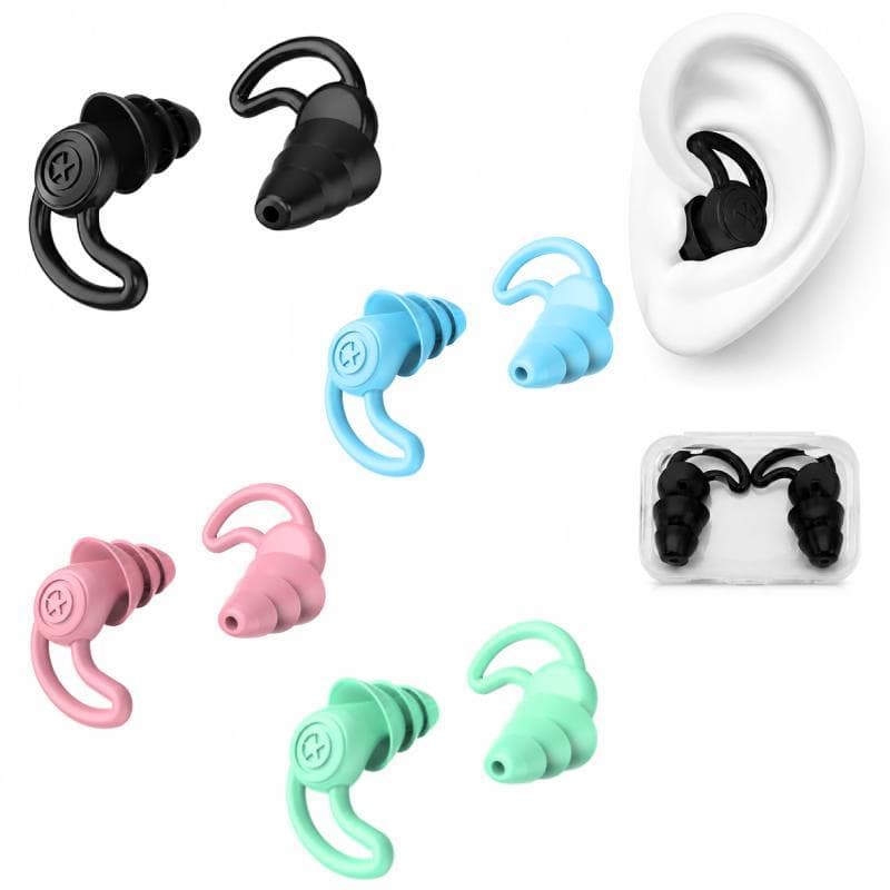 Protetor Auricular Silicone Reutilizável Antirruído para Dormir Estudar e Nadar
