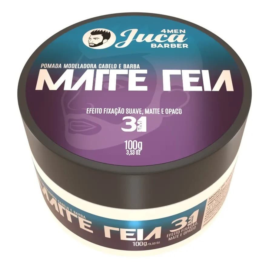 Pomada Modeladora Capilar 3 Em 1 Matte Teia 100g Juca 4men
